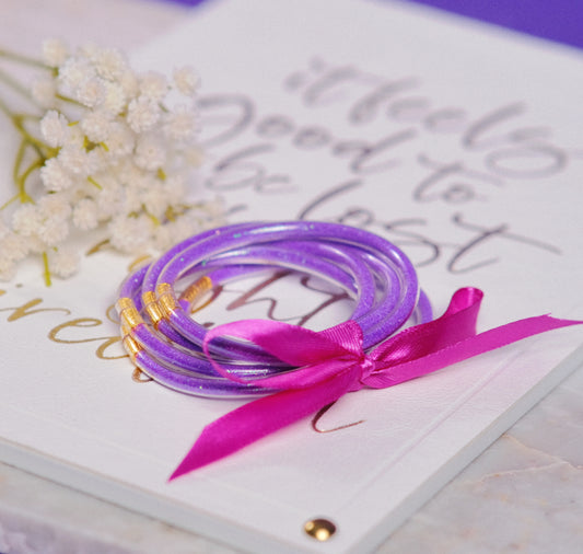 Royalty Purple Jelly Bangles Set
