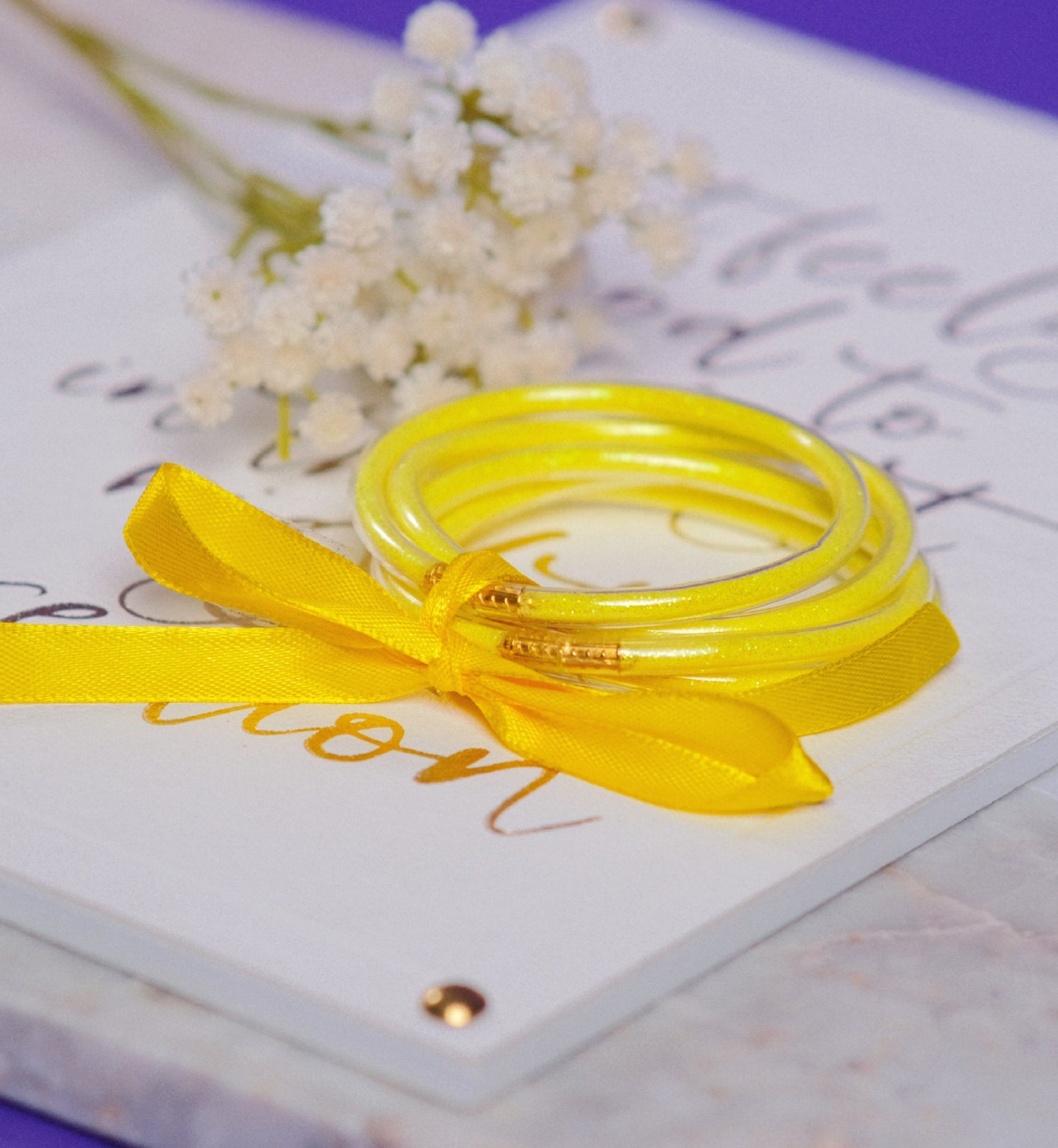 jelly bangles, yellow jelly bangles, yellow bracelets
