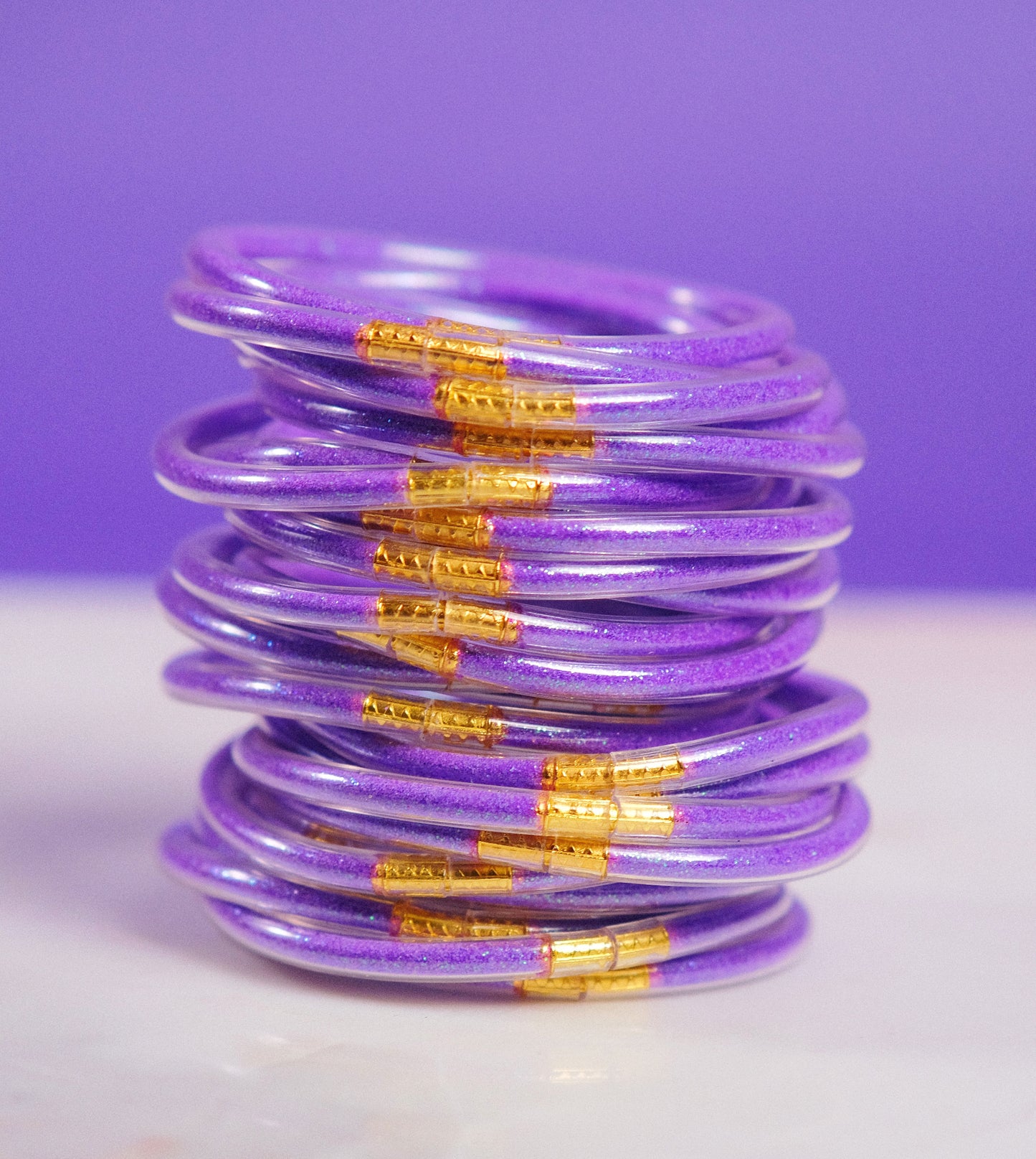 Royalty Purple Jelly Bangles Set