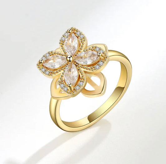 Royal Flower Fidget Ring
