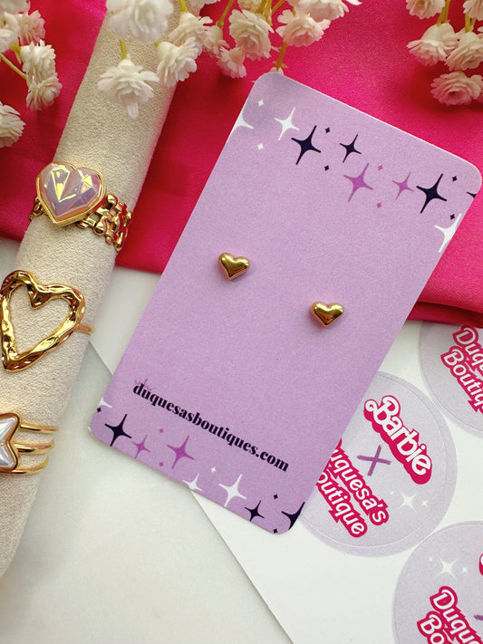 Small Golden Hearts Studs