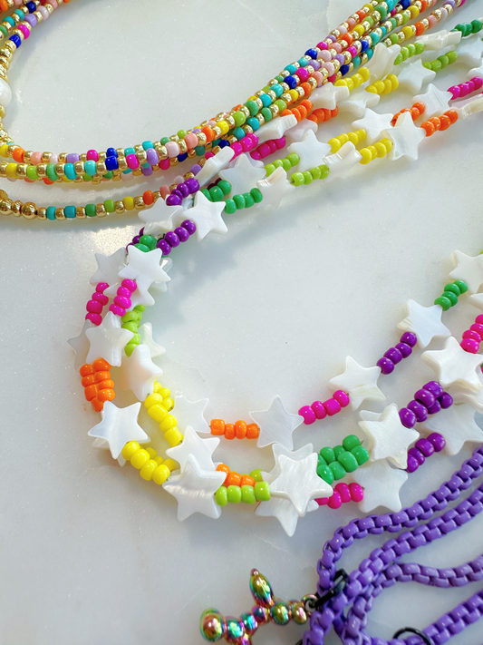 Multicolor Stars Choker Necklace