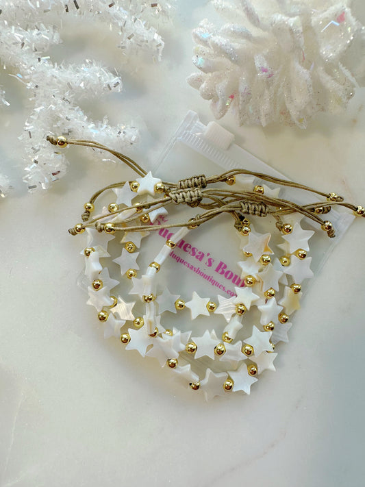 Pearl Stars Adjustable Bracelet
