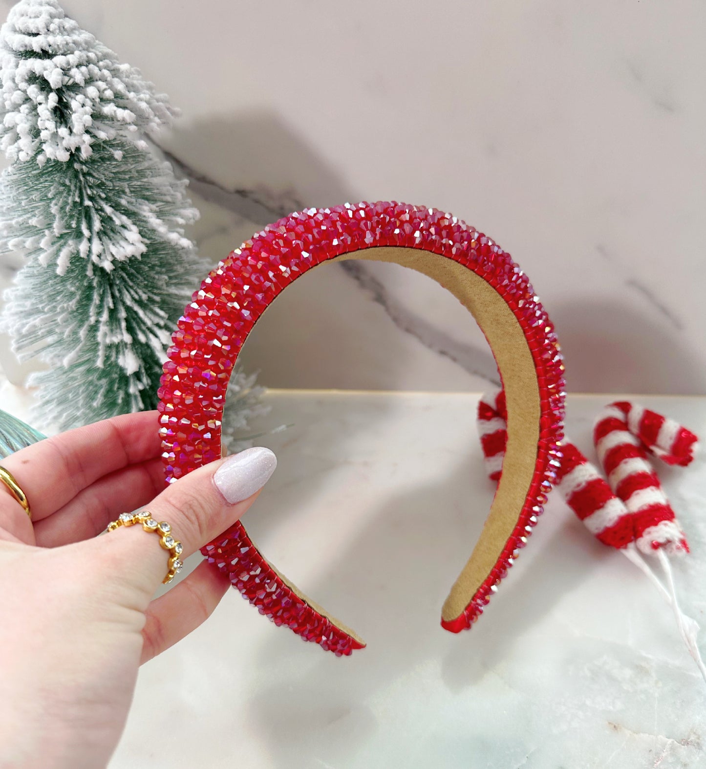 Festive Red Sparkling Head Band
