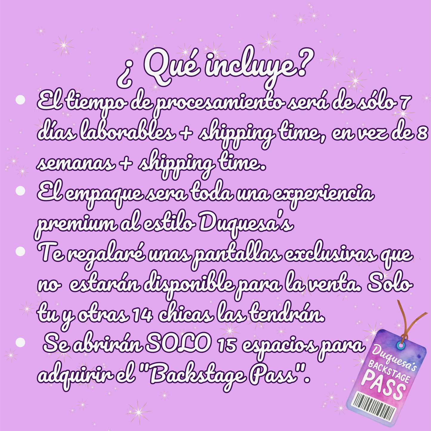 Duquesa's Backstage Pass Experience Hecha de Caribe Edition