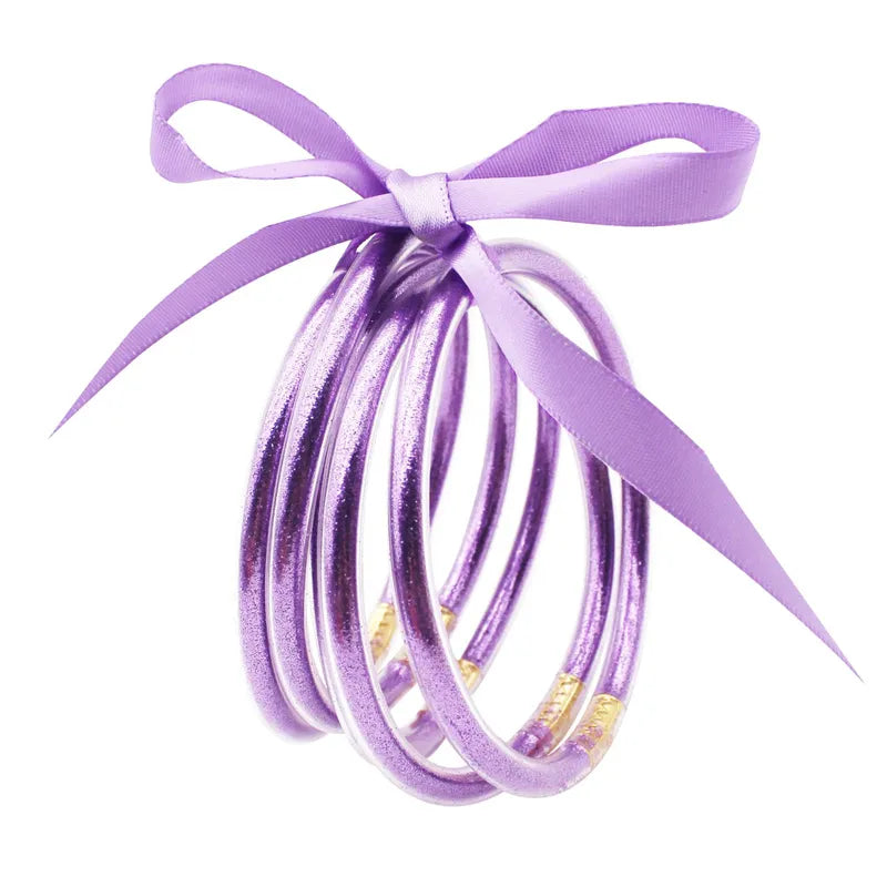 Violet Jelly Bangles Set