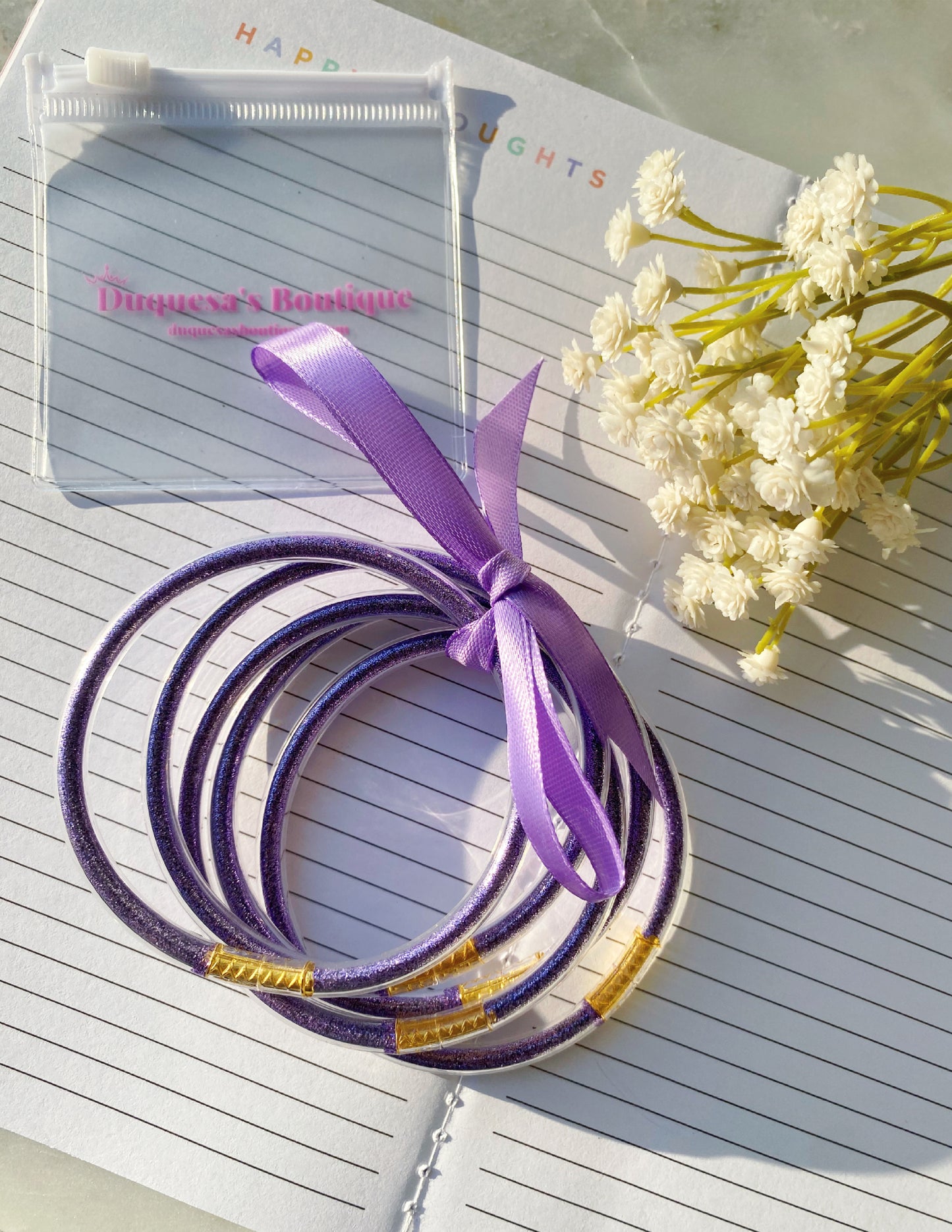 Violet Jelly Bangles Set