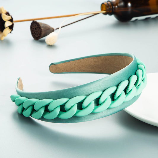 Turquoise Resin Chain Head Band