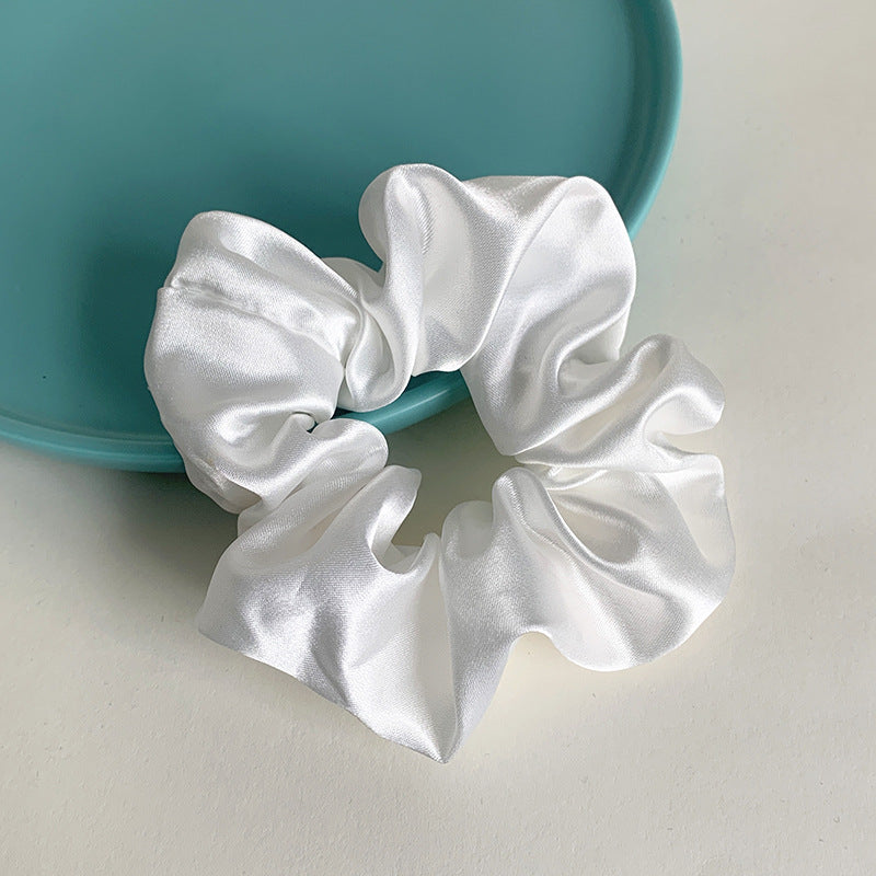 White Satin Scrunchie